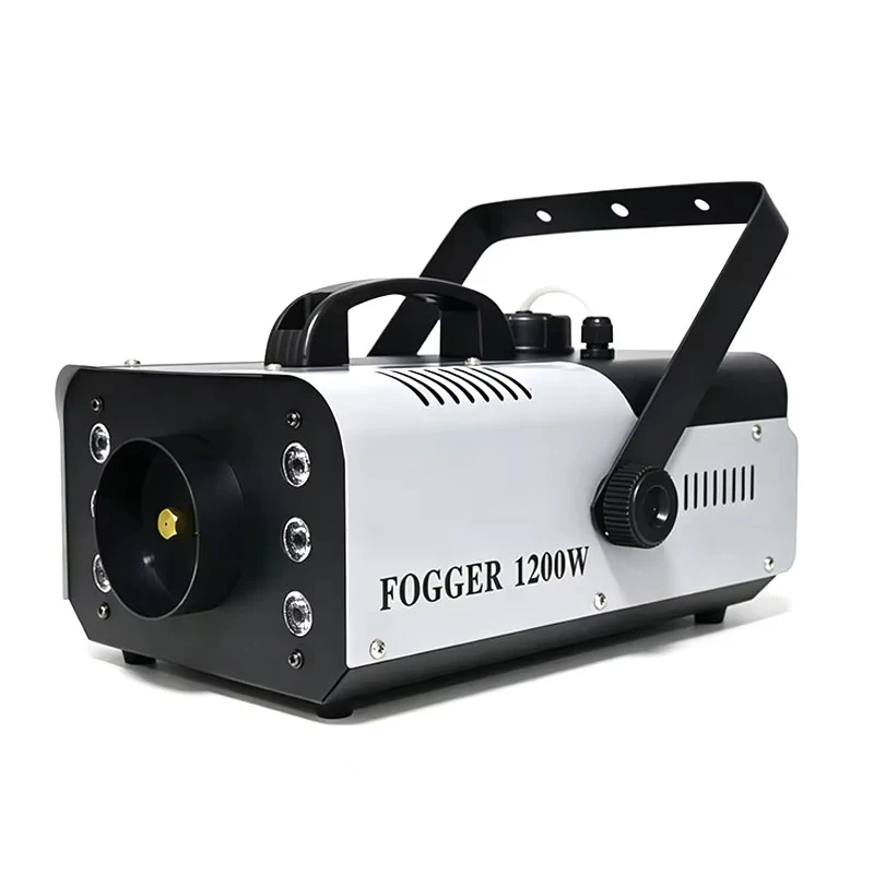 Smoke Machine 1200W 6LED Stage Lighting Manual Remote Control Stage Effect Fog Machine for Halloween Christmas Wedding Bar Party