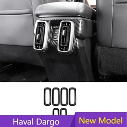 Car Carbon Fiber Air Conditioner Outlet Decoration Frame Orange For GWM Great Wall Haval Dargo 2021 2022 2023 Dargo X