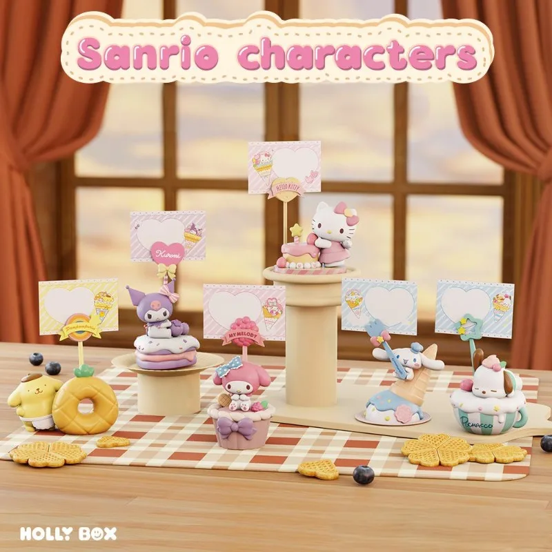

Японский Sanrio Dessert Series Подвеска для заметок Kawaii Hello Kitty MyMelody Подвеска с сообщением Мультфильм Куроми Украшение стола