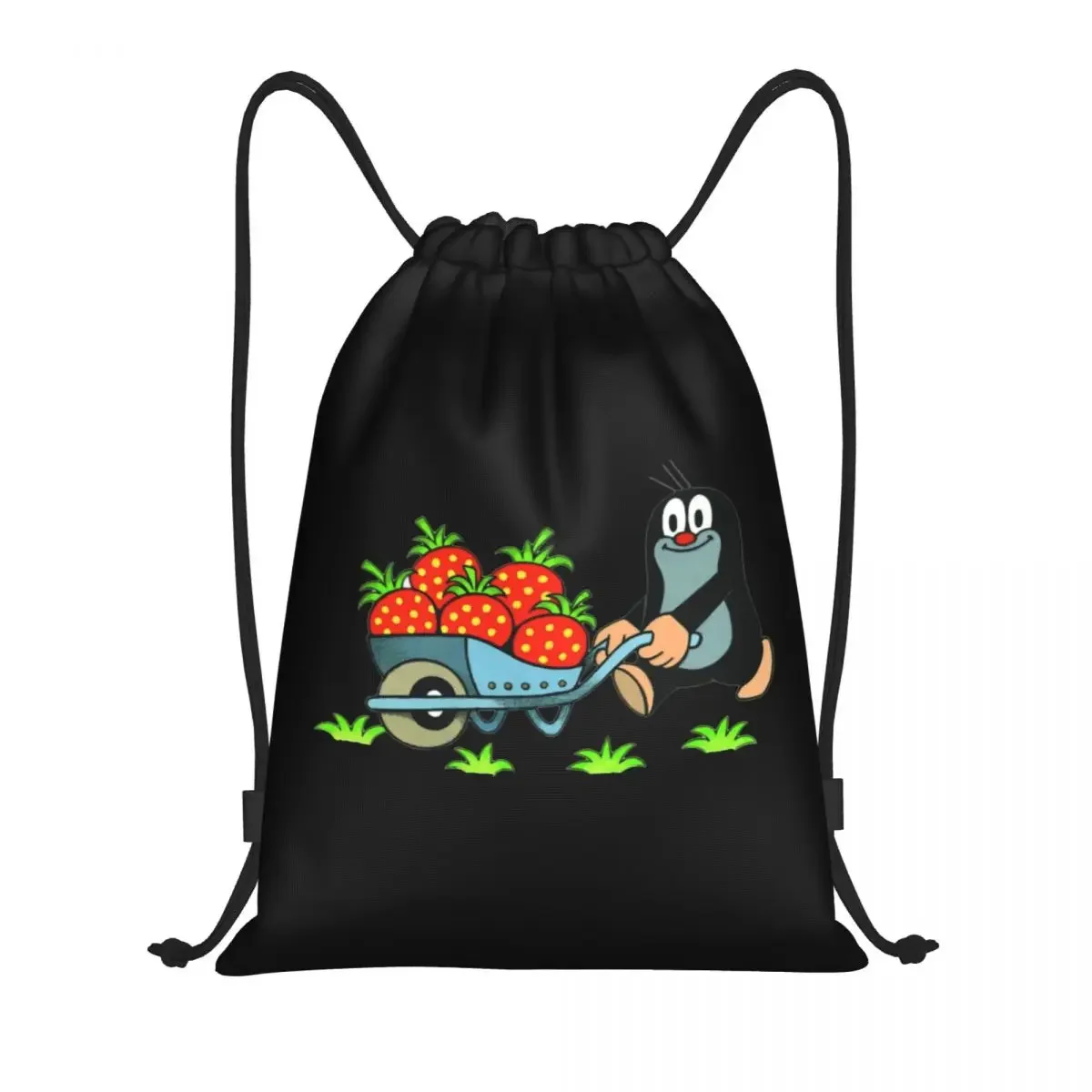 Carino Krtek Talpa Zaino con coulisse Donna Uomo Palestra Sport Sackpack Pieghevole Cartoon Krtek Little Maulwurf Shopping Bag Sacco