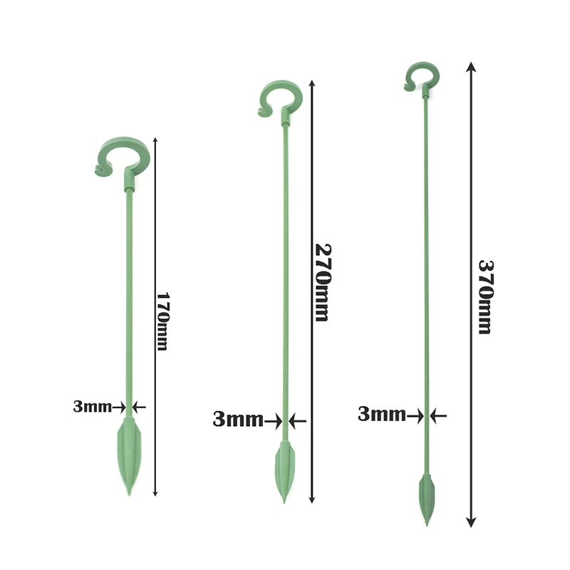 【YA】5Pcs Plant Supports Stakes Flower Stand Sticks Reusable Plant Clips Bonsai Fixing Tool Flower Grow Holder Garden Tools