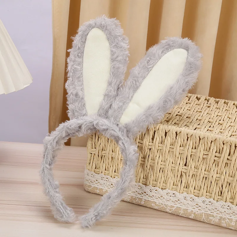 Cute Plush Rabbit Hair Bands Cartoon Bunny Ears Party Headhoop Women Easter Decoration Prom Dress Cosplay Prop Girl Gifts