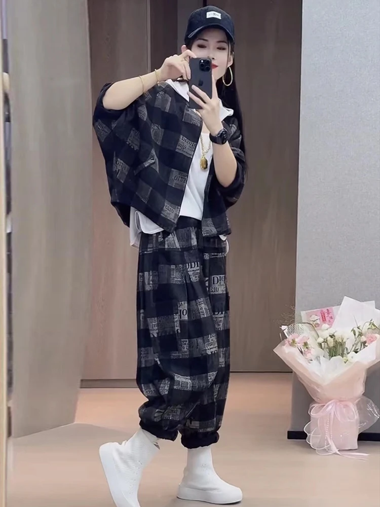 

European casual loose denim Jacket And Jeans suit for women Spring autumn 2025 two-piece set Haren pants trendy