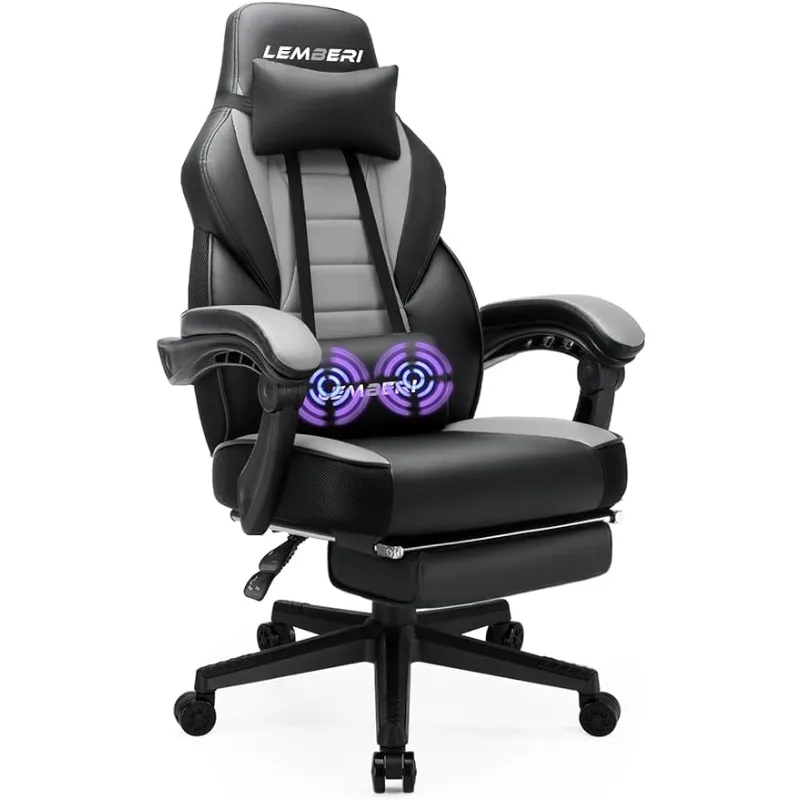 

Gaming Chairs with Footrest,Ergonomic Video Game Chairs for Adults,Big and Tall Chair 400lb Weight Capacity, Racing Style Comput