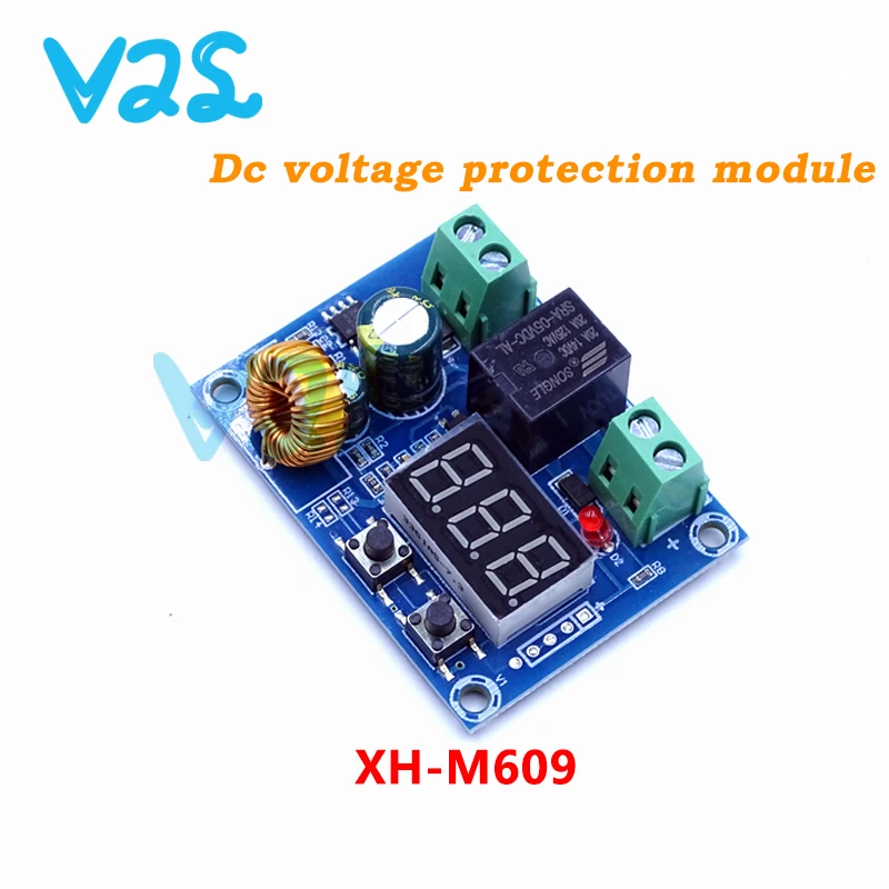 XH-M609 Low Voltage Disconnect Switch Cut Off 12V 24V 36V Digital LED Display Over-Discharge Protect for 12-36V Lithium Battery