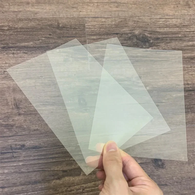 50pcs Heat Resistant Clear Acetate Sheets, 11x16cm PVC Transparent Plastic Sheets for DIY Scrapbooking Handmade Shaker Cards