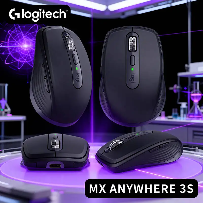 

Long-Lasting Logitech MX Anywhere 3S Mouse Wireless 8K DPI Silent Click Rechargeable Ergonomic for PC Mac Office Travel Gaming