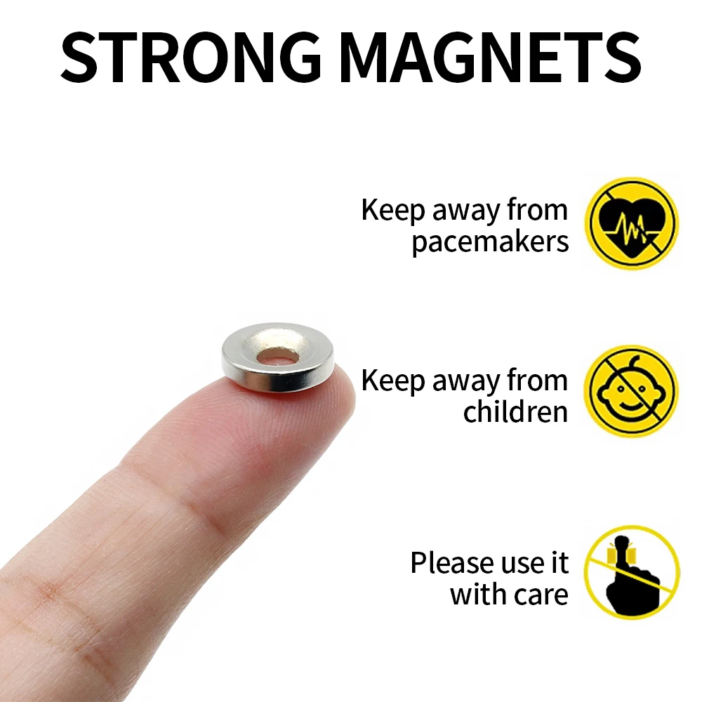 12x3-4mm Round Super Strong Neodymium Magnet with holes N35 Powerful Magnetic NdfeB Permanent Refrigerator Magnet imanes DIY