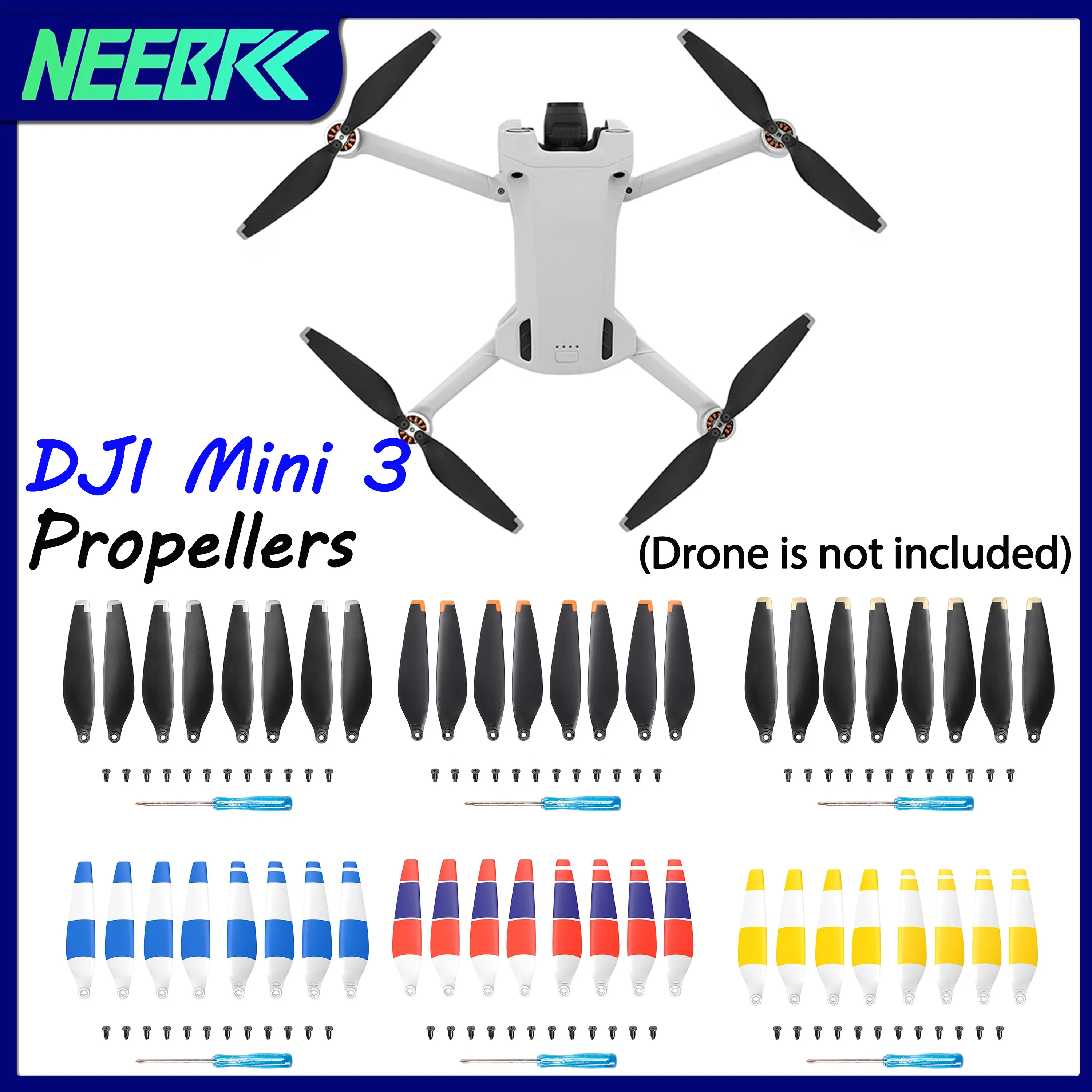 

8pcs DJI MINI 3 Replacement Propeller Light Weight Durable Quick Release Props for Wing Fans Drone Blade Spare Parts Accessories