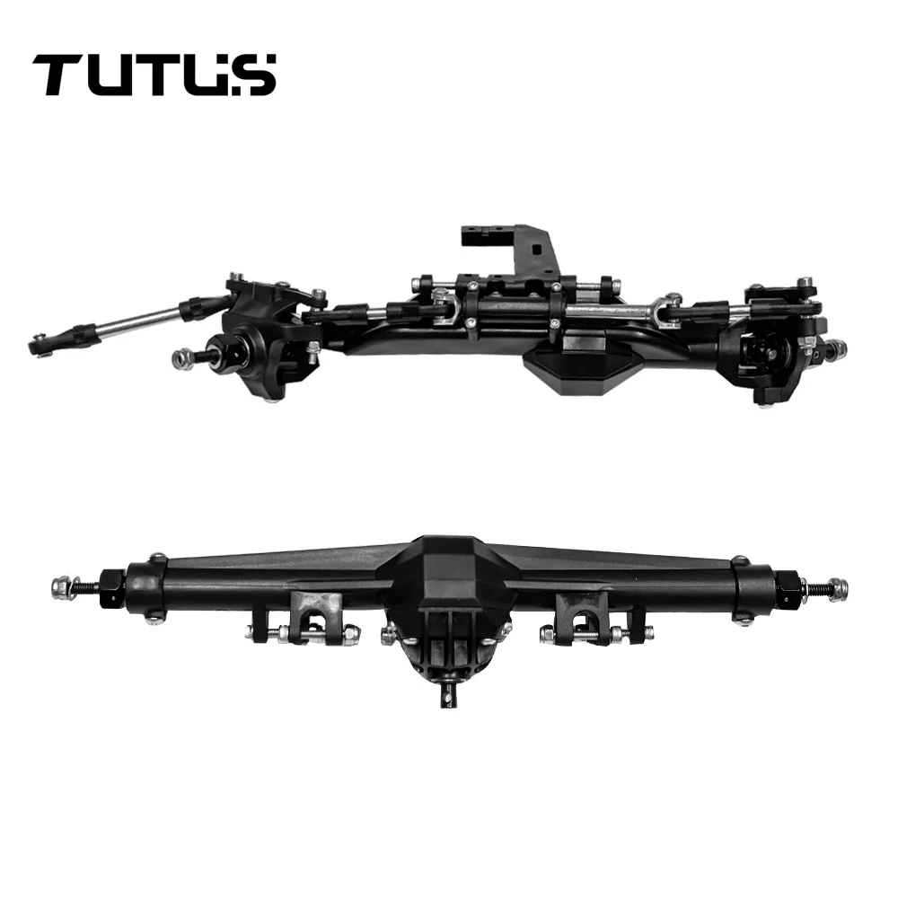 

For 1/10 RC Crawler Axial SCX10 D90 Vanquish H10 Optic Plastic Front Rear Portal Axle Straight Axle With Servo Mount