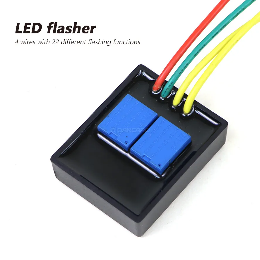 22 Functions 12A 4 Wires Electronic LED Flasher Relay For Honda Kawasaki Suzuki Yamaha Motorcycle Motor Turn Signal Bulb Flash