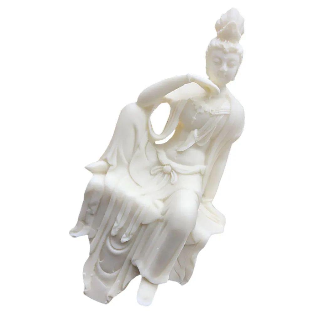 Picture 6: Guanyin Buddha Statue Carved Nut Feng Shui Ornament Bodhisattva Meditation Home Office Living Room Decoration Buda Statues