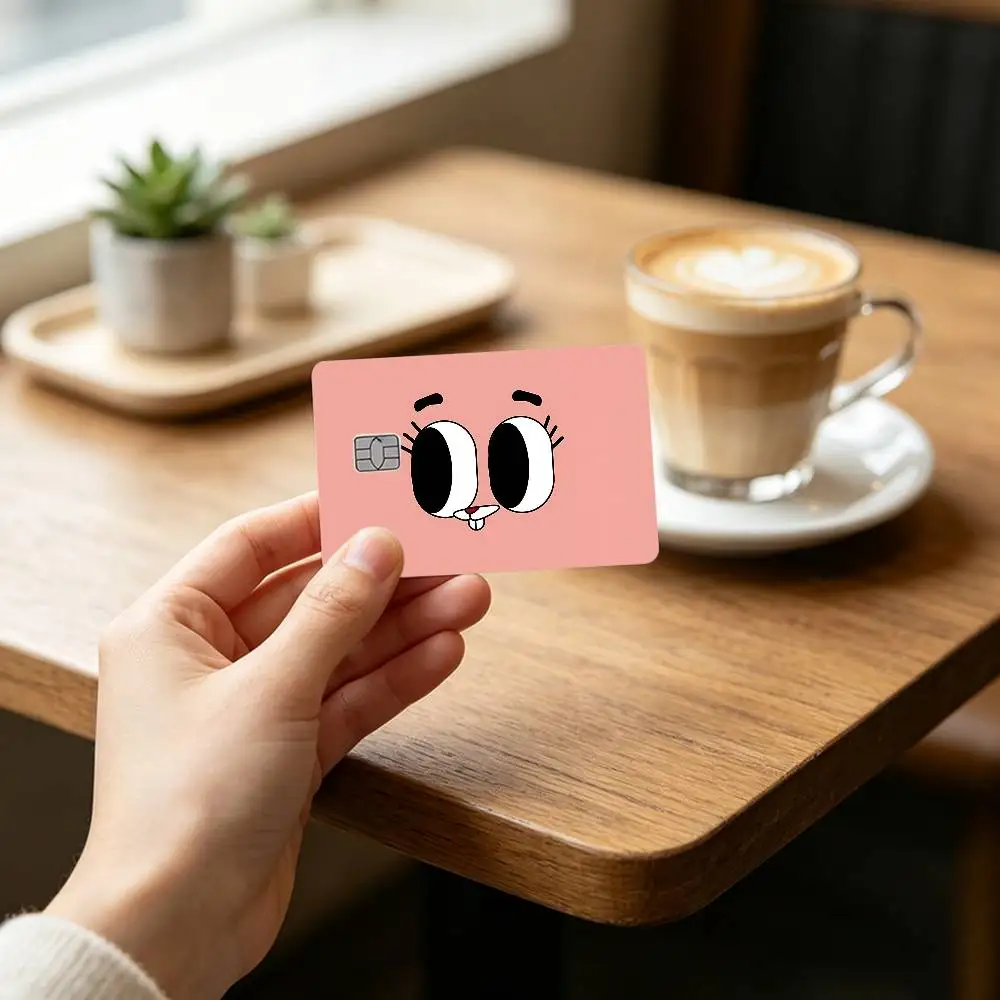 G-Gumball And Cute D-Darwin Card Stickers Credit Card DIY Card Protector Stickers Waterproof Film Skin Cover