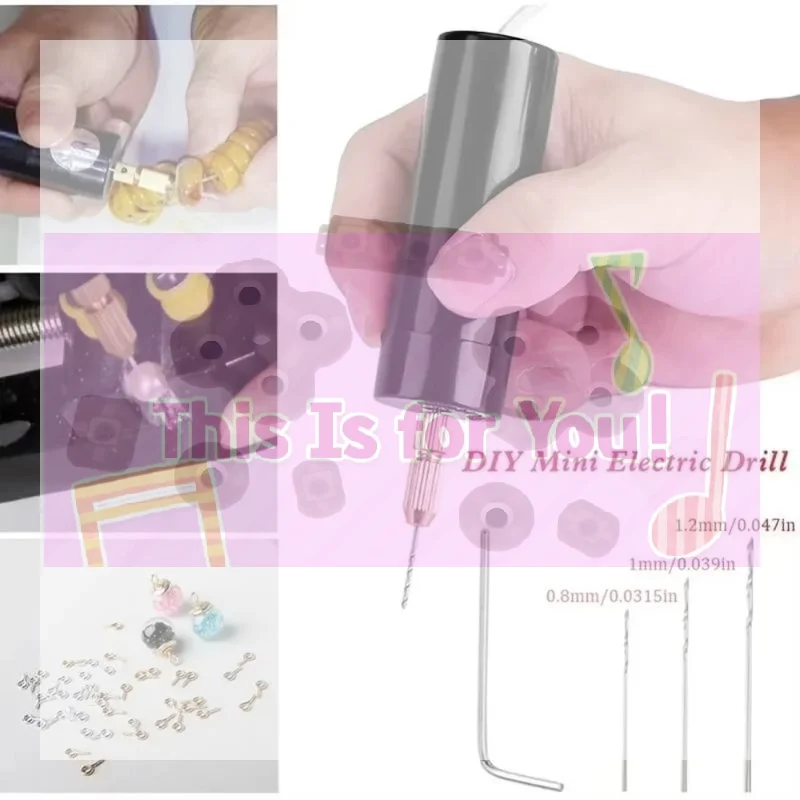【MA】1 Set Handheld Mini Electric Drill USB DIY Tool For Epoxy Resin Jewelry Making Wood Craft Engraving Pen