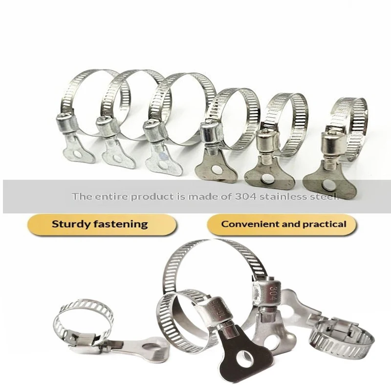 

5Pcs 304 Stainless Steel Welding Useful Repair Tool Sealing Exhaust Handle Pipe Clip Stainless Steel Hose Clamps T Bolt