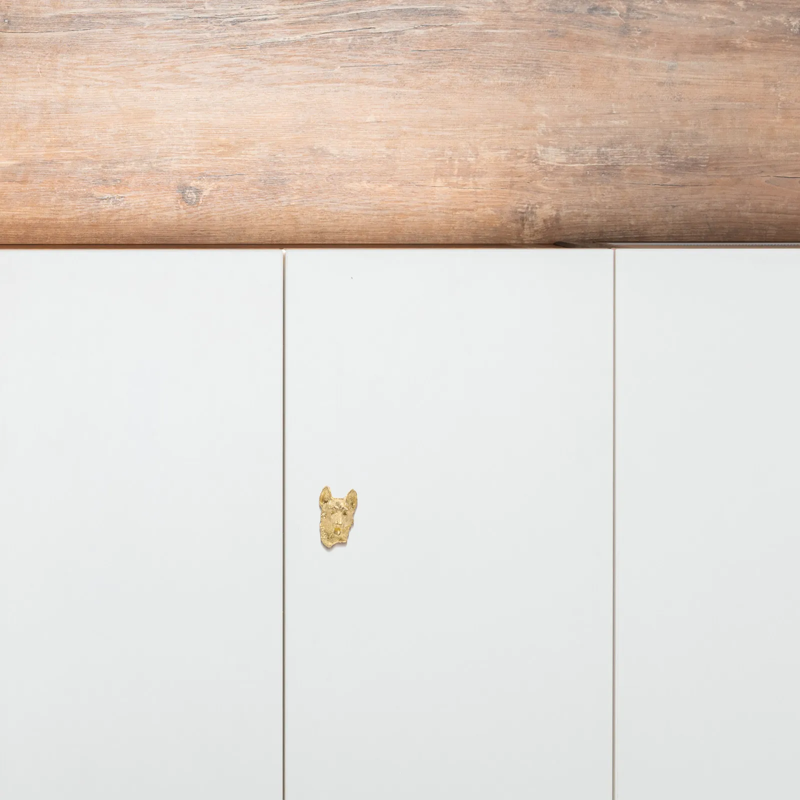 Brass Cabinet Handle Wolf Easy Install Drawer Pulls for Wardrobes Dressers Cupboards Drawer Knobs