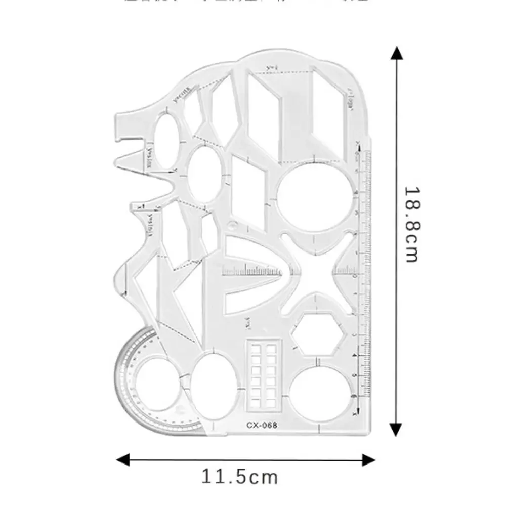 Students Gift Creative Stationery Geometric Drawing Learning Measuring Tool Mathematics Function Ruler Ruler Protractor