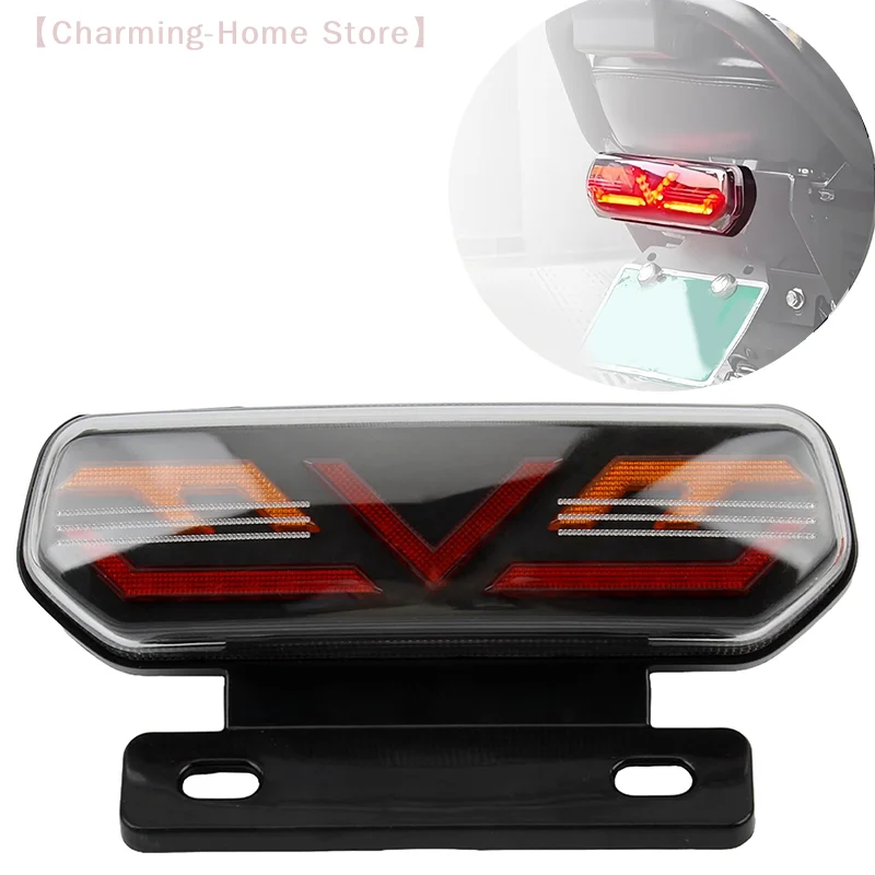 【M】ضوء خلفي للدراجة النارية، ضوء فرامل 12 فولت لضوء خلفي ATV للدراجة النارية توقف بدوره إلى مؤشر اتجاه واحد ملحق الوامض #2