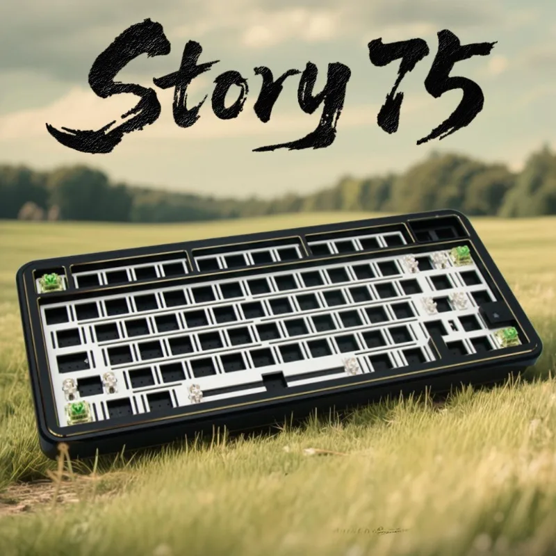Story75 Mechanical Keyboard Kit Wireless Tri-mode Hot Swap Customized 75% Layout Keyboard Kit CNC Aluminum RGB Gaming Keyboards