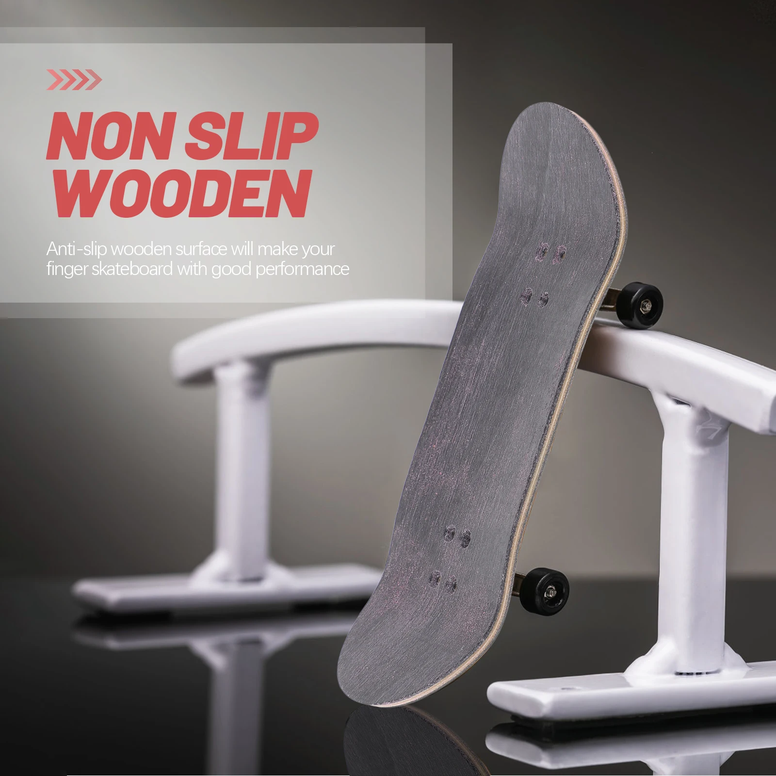 มินิสเก็ตบอร์ดสำหรับนิ้วมือ ฟิงเกอร์บอร์ดไม้ แผ่นรองเปลี่ยน น้ำหนักเบา ประสิทธิภาพยาวนาน เหมาะสำหรับทุกระดับทักษะ DIY