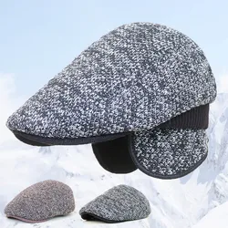 Classic Peaky Blinders Men's Caps Ushanka Chapeau Beret Homme Autumn 2024 Winter Warm Hat With Earflaps Russian Knitted Berets