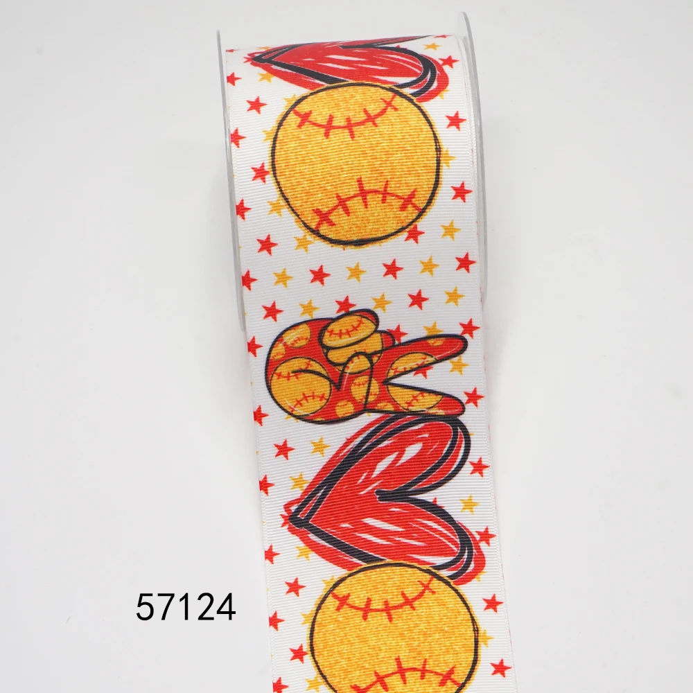 DIY Cartoon Sport Printed Grosgrain Ribbon For Craft Supplies Sewing Accessories 5 Yards, Planar Resins 10 Pieces. 54582