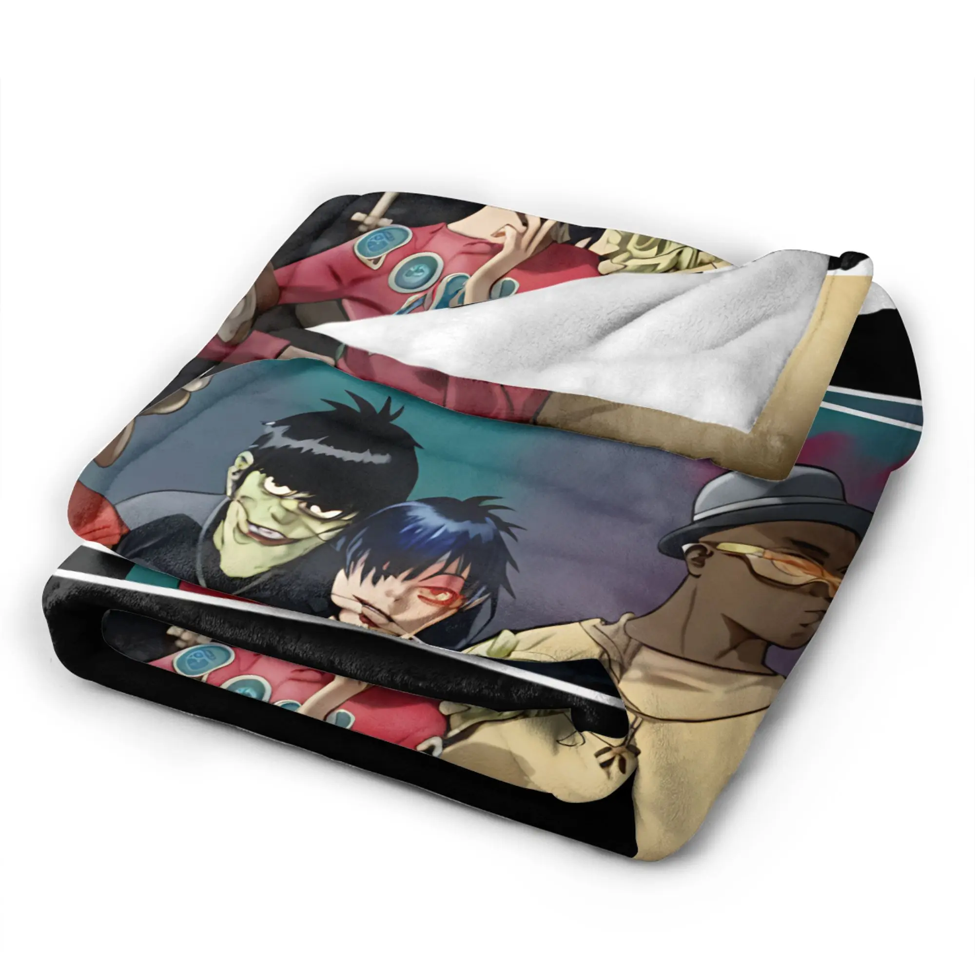 Punk Band Gorillaz Dekens Fleece Zomer Airconditioning Multifunctioneel Super Warm Gooi Dekens voor Beddengoed Autotijt Stuk
