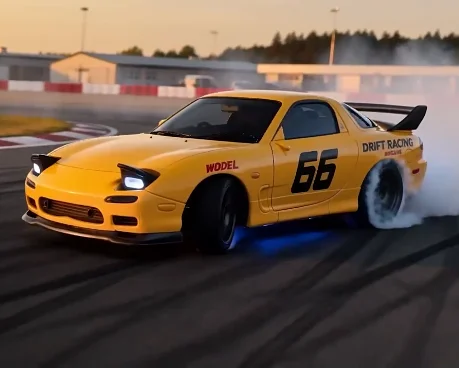 New Racing Model Rc Drift Car 1 24 Scale Four Wheel Drive 2 4G Remote Control Rx7 Simulation Model With Extra Tires For Drifting