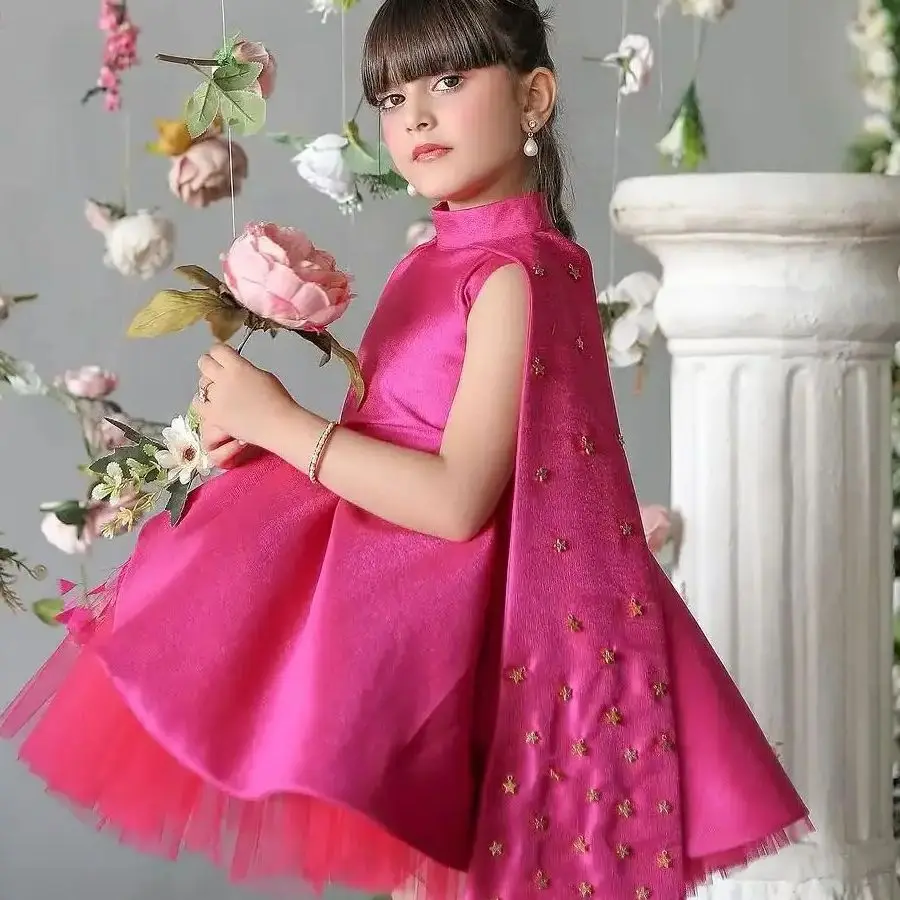 

Роскошные розово-розовые платья для маленьких девочек, многоуровневое тюлевое платье для маленьких девочек на день рождения, рождественское новогоднее платье, подарок 1-11 лет