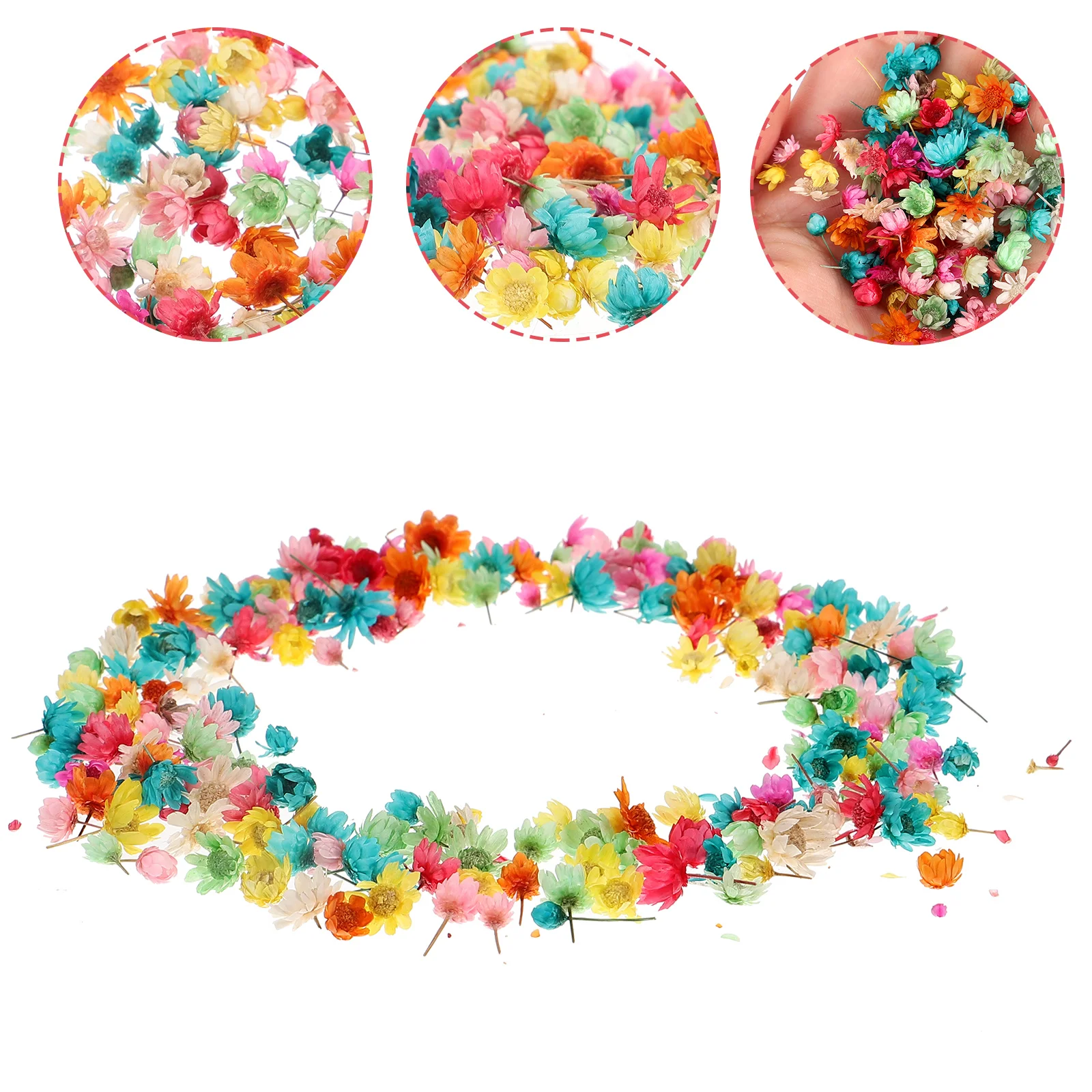 

Nail Dried Flowers Small Star Head DIY Crystal Glue Without Pole Glass Ball Filling Color Pink