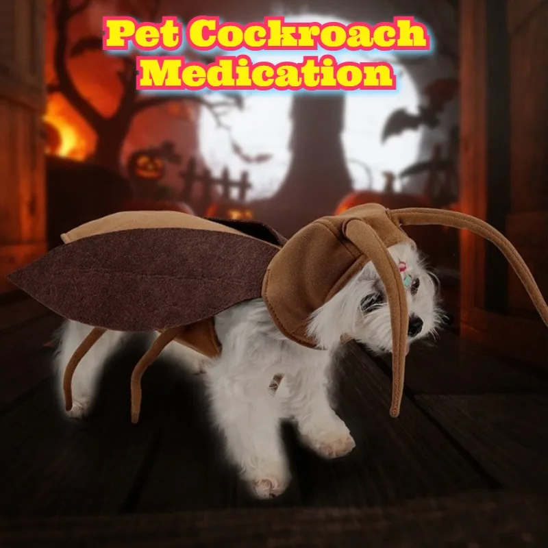 

Halloween Pet Costume Roach Insect Outfit Funny Dog Cat Cosplay Disguise Apparel Party Celebration Puppy Kitten Wear Comfortable
