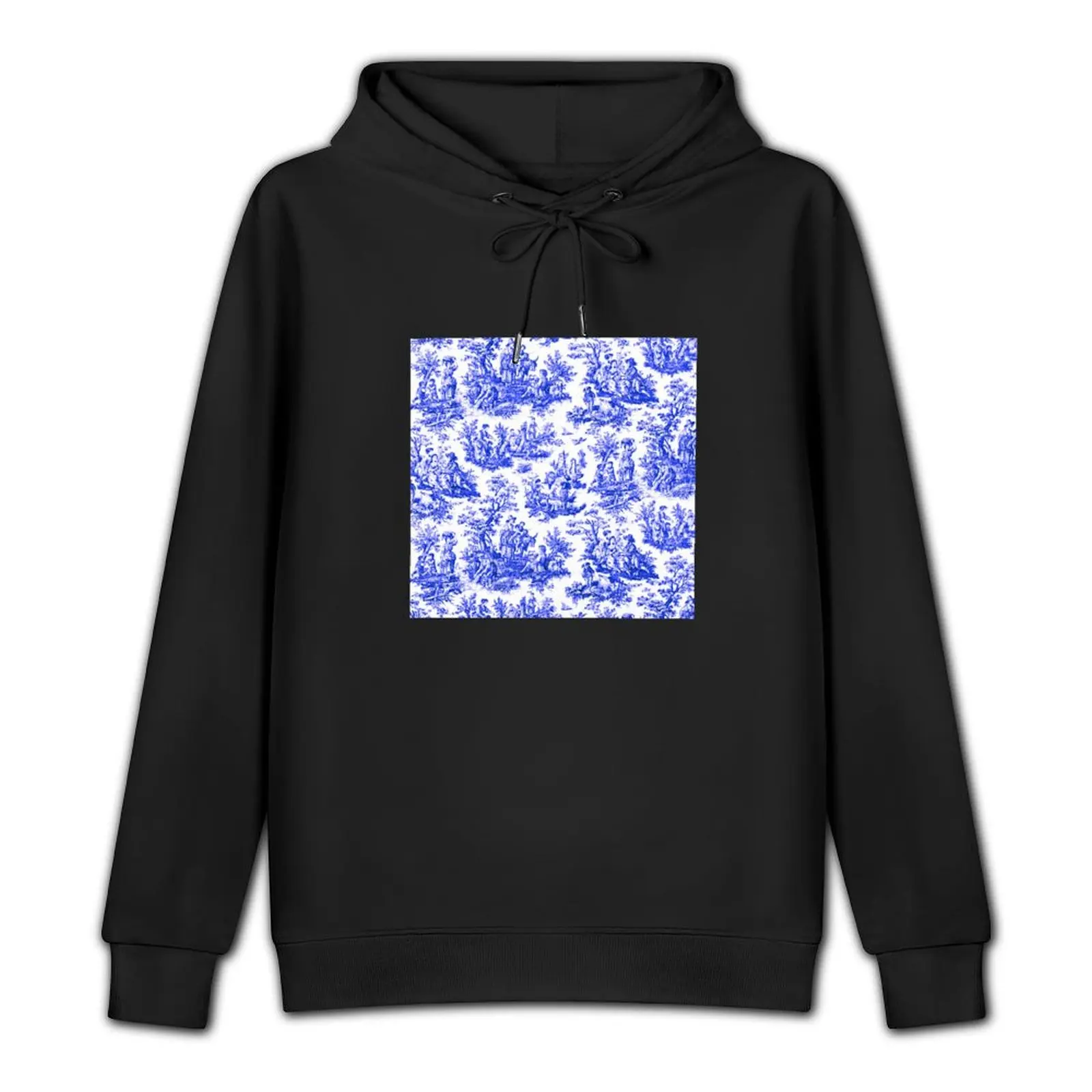 NOMADES Artsy vintage Toile de Jouy - Royal Blue Pullover Hoodie men's clothes blouse anime hoodie