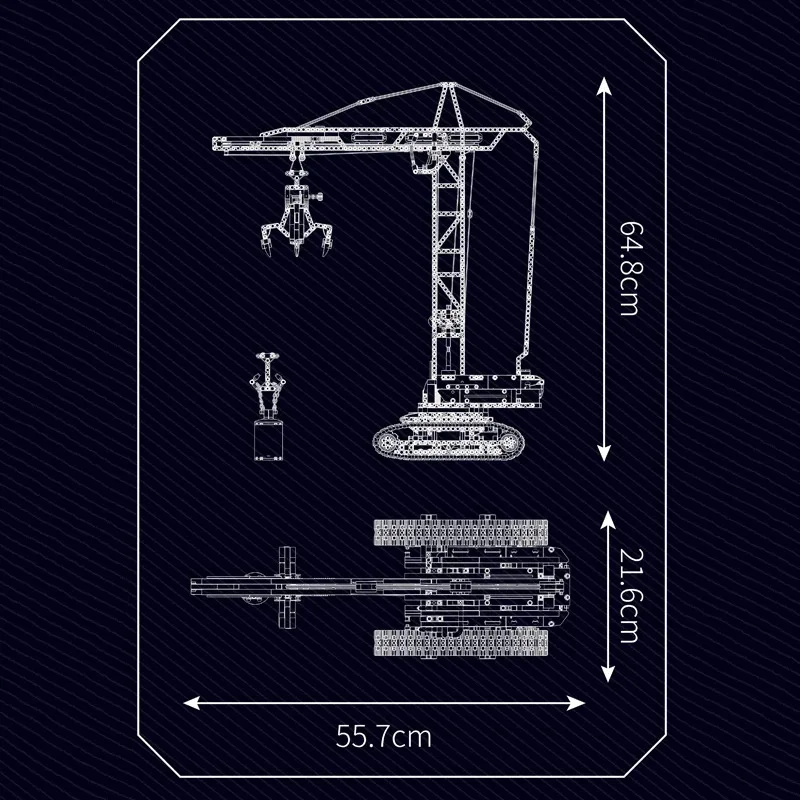 قالب الملك 17059 ألعاب السيارات التقنية التحكم عن بعد الزاحف رافعة نموذج متوافق مع 42042 بنة الاطفال هدية الكريسماس