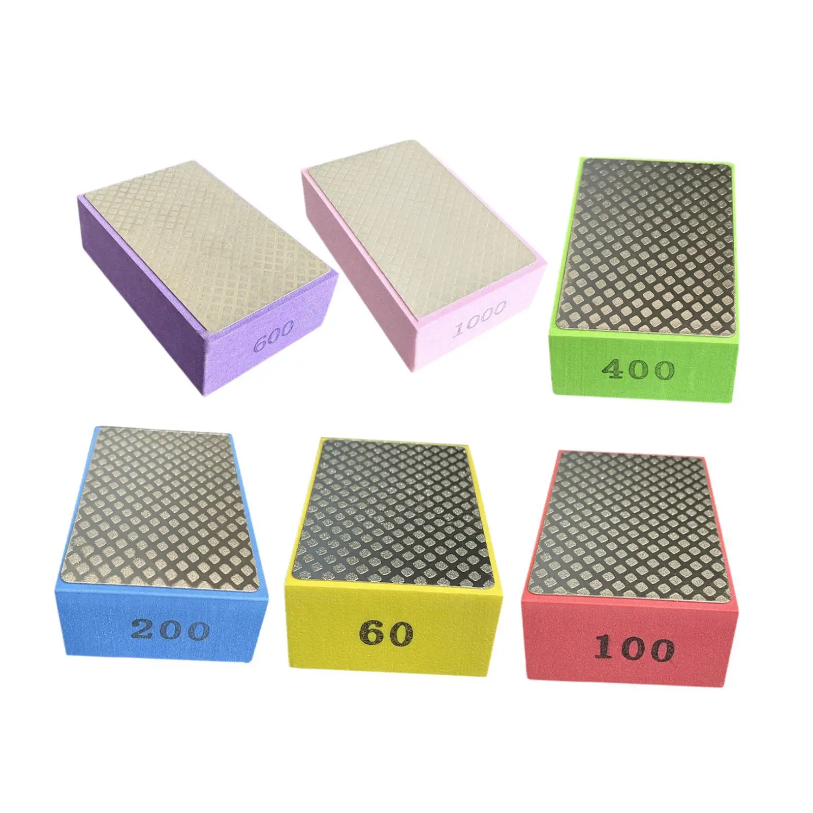 6Pcs Hand Polishing Pads Easy to Use Reusable Practical Sturdy Trimming Sanding Blocks for Ceramics Granite Marble Metal