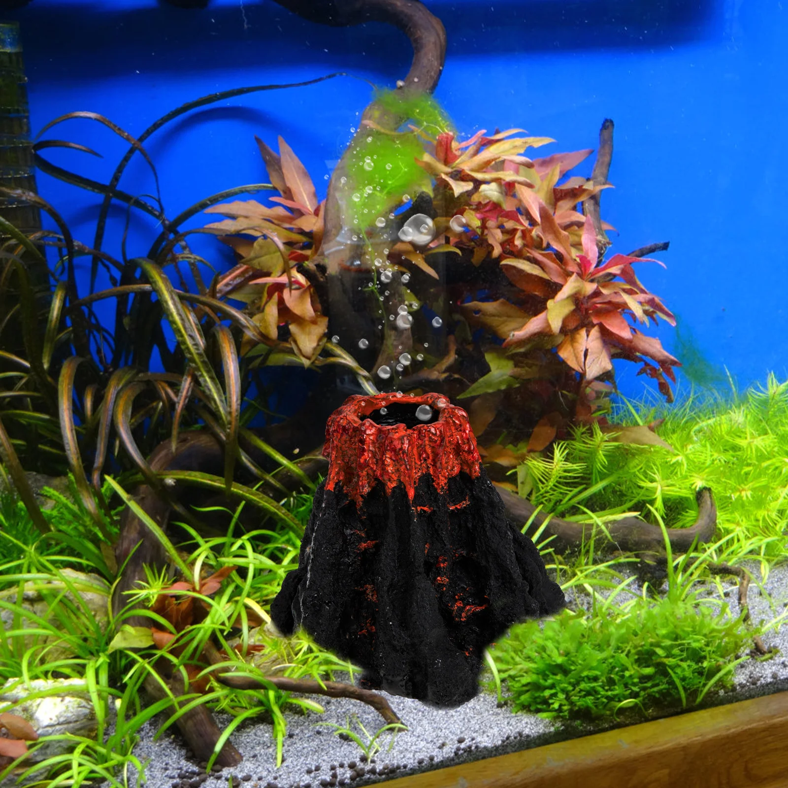 

Simulation Volcano Aquarium Decor Resin Craft Ornament Fish Tank Landscape No Smell Energetic Lightweight Hide Play