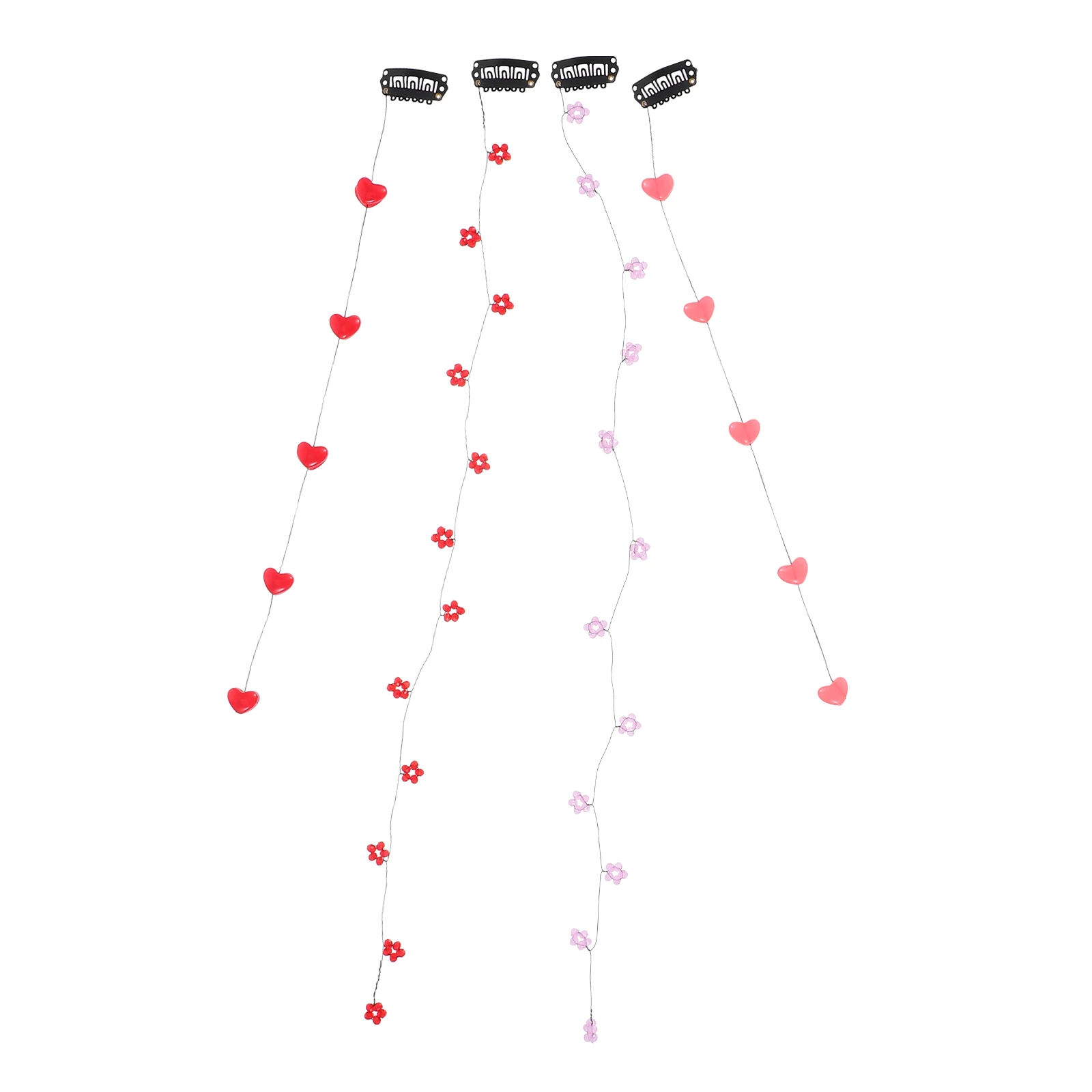 

4Pcs Long Hairpin Clip Fashion Accessories for Girls Ponytail Decor Bride Wedding Party Daily Use Durable Stylish