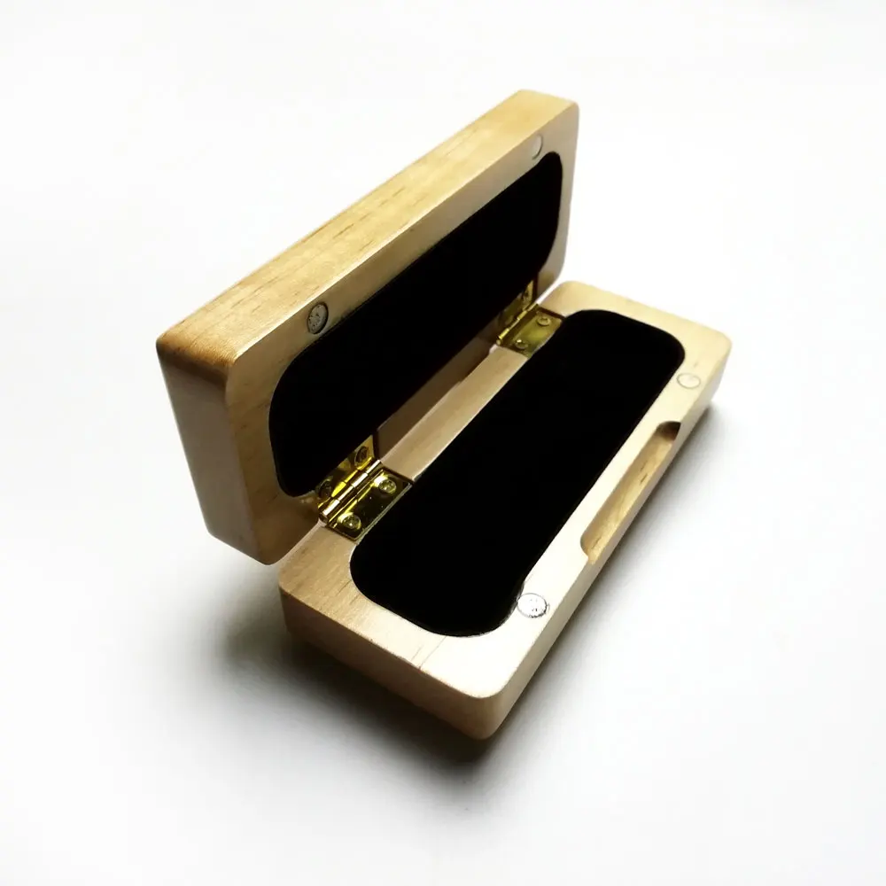 

Альт Eb саксофон сопрано Bb мундштук для кларнета коробка для мундштука для саксофона из кленового дерева