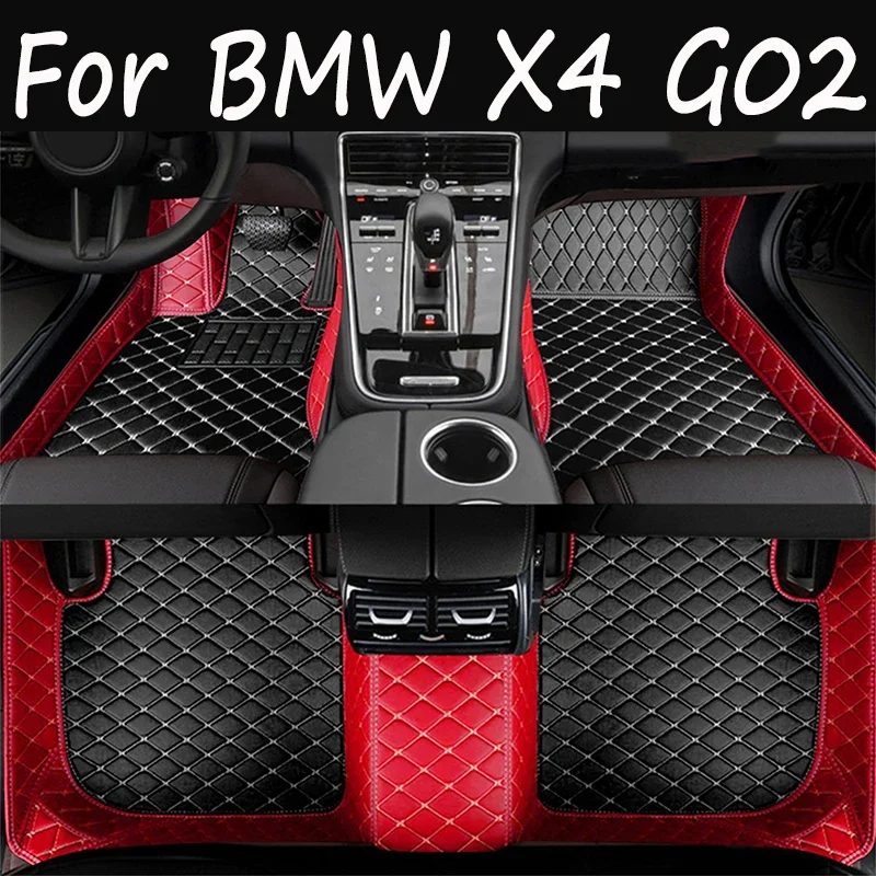 

Автомобильные коврики для BMW X4 G02 MK2 2019 ~ 2022 Коврики Кожаный роскошный коврик против грязи Ковер Автомобильные аксессуары Детали интерьера 06