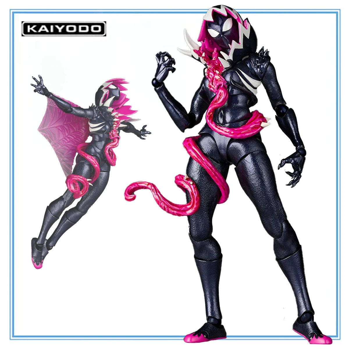 

Original Kaiyodo Amazing Yamaguchi Spider-Gwen - Gwenom Anime Figure Action Figure Model Decoration Garage Kit Gifts Toys