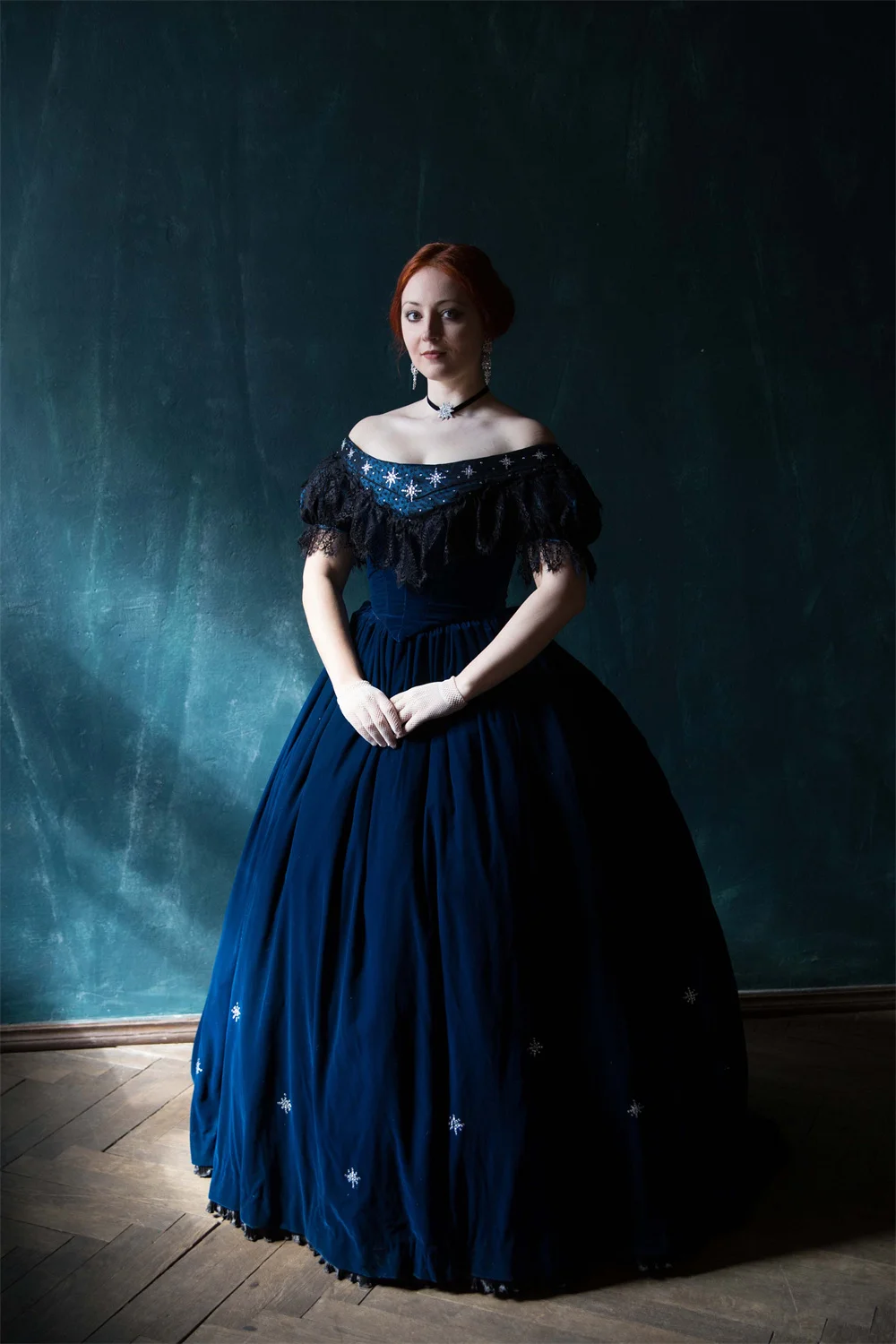 1860s Velvet Empress Sissi Princess Costume Star Dress Victorian Civil War Southern Belle Dress Scarlett Costume Ball Gown