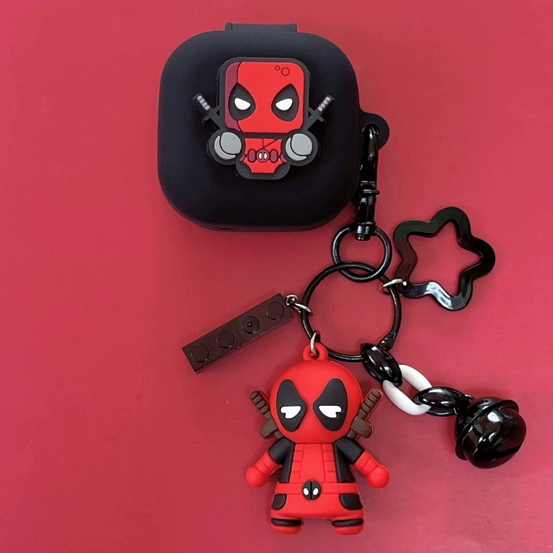 For Samsung Galaxy Buds 4 Pro Bandai Marvel Deadpool Earphone Case Silicone Wireless Earbuds Protective Cover With Keychain