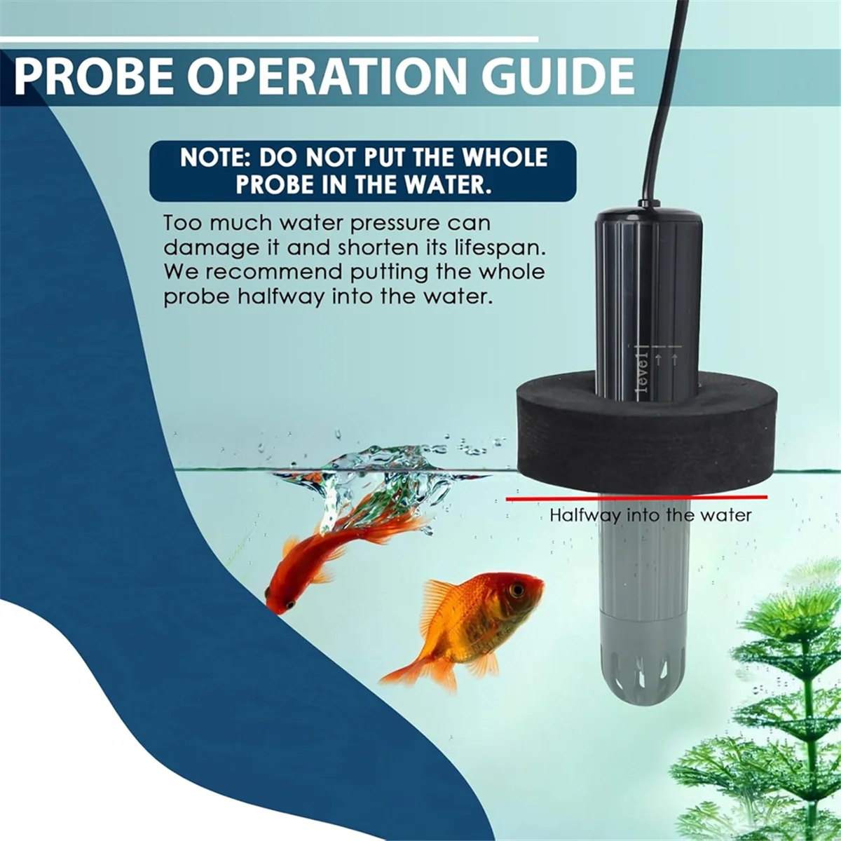 

AA25 7 in 1 Smart Water Quality Tester, Wireless WiFi Water Monitor Measures PH/ORP/TDS/EC/Salinity//TEMP,for Aquarium (US)