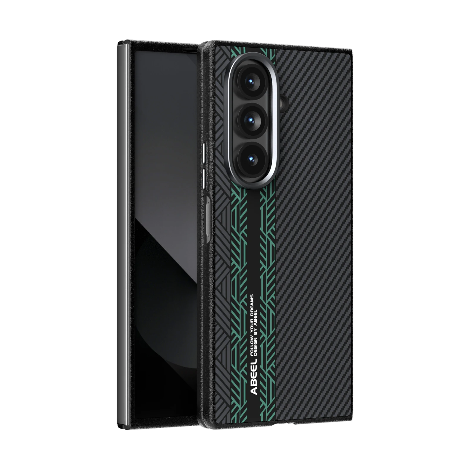 For Samsung Galaxy Z Fold 7 Case Magsafe Magnetic Wireless Charging Carbon Fiber Leader Texture Mobile Phone Cover