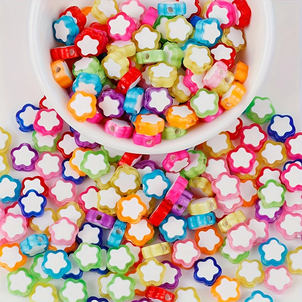 110pcs Two tone Drip Oil Little Peach Heart Plum Blossom Five pointed Star Butterfly, Very Beautiful DIY Production Supplies view 5