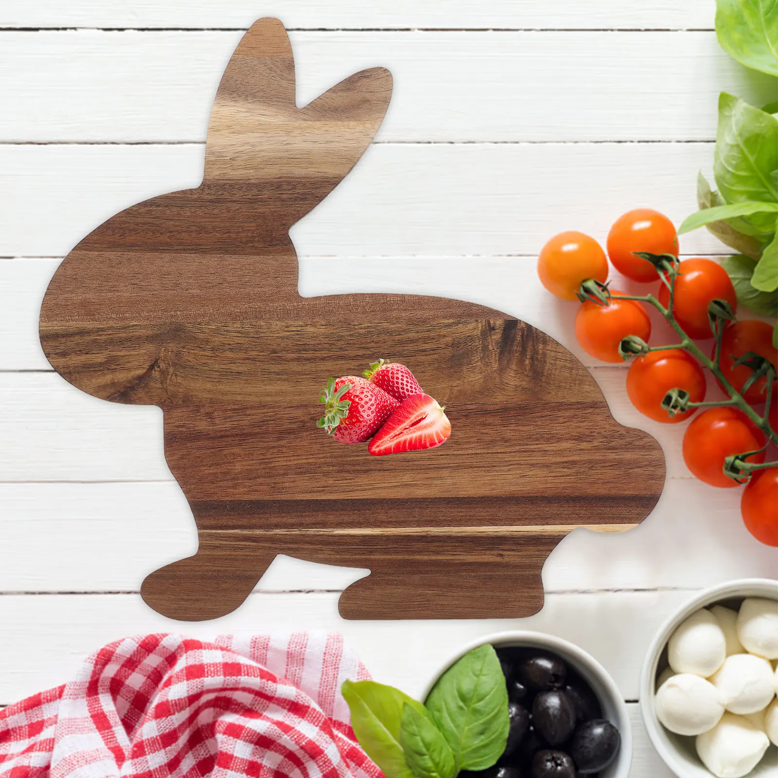 

Wooden Cutting Board Rabbit Shape for Kitchen Small Size Vegetable Chopping Boards Smooth Surface Protect Knives Fruit Snack