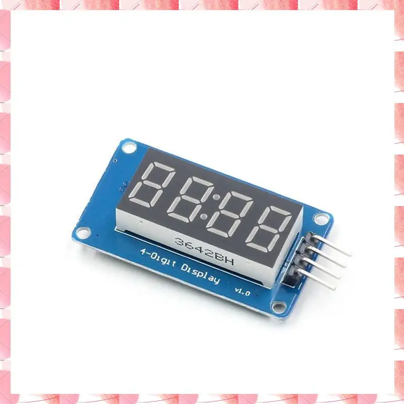 JAJA TM1637 Modulo LED 4 Scheda driver seriale per Arduino, Tubo orologio anodo rosso a 7 segmenti da 0,36 pollici