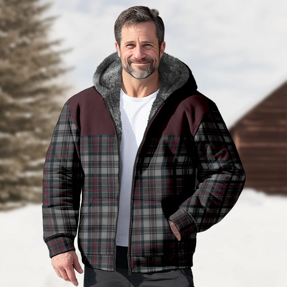 Men's Winter Jackets Coats,plaid retro Pattern Cotton Clothes Overcoat Sophisticated Normcore CASUAL