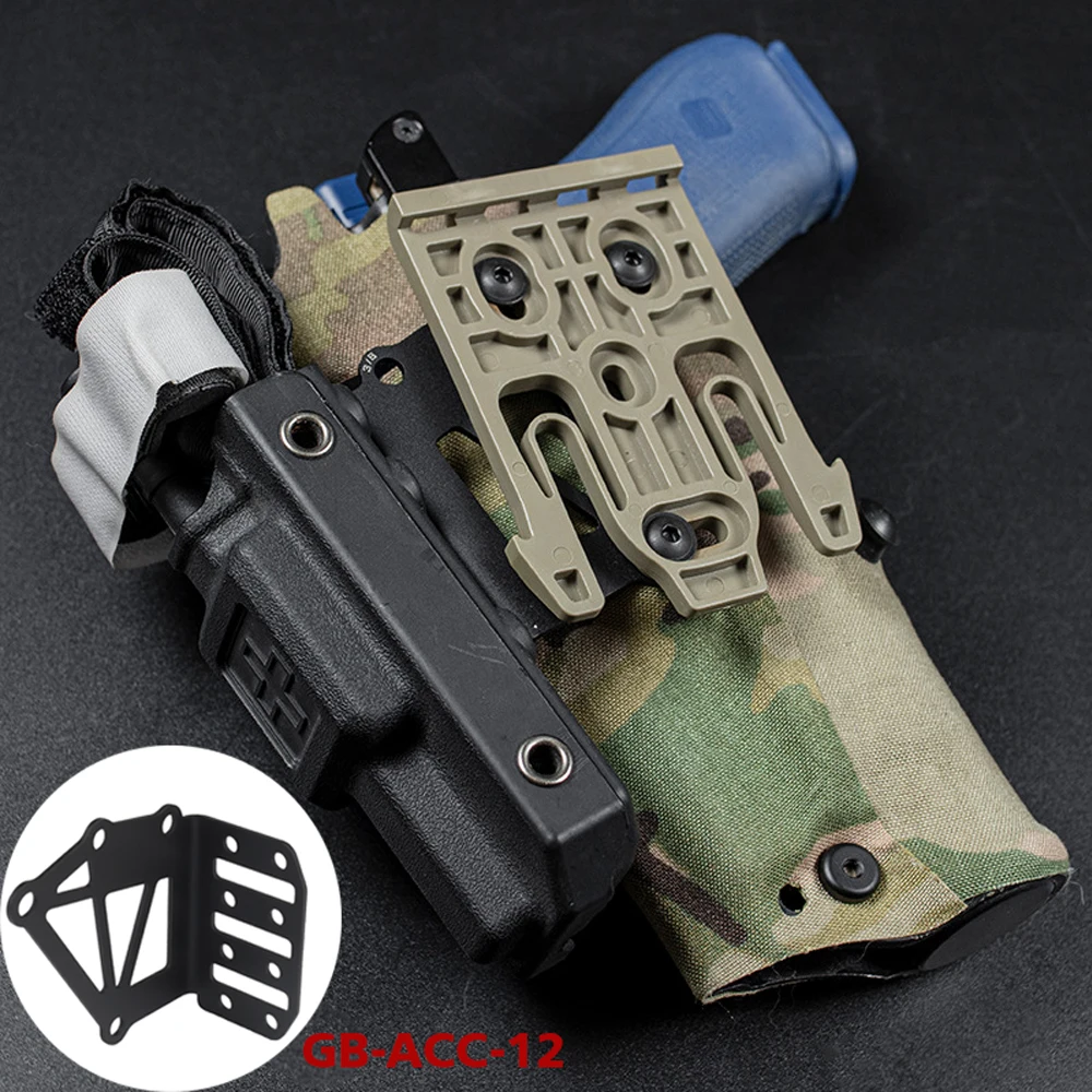 Adaptador de funda de pistola táctica para Airsoft, extensión QLS, puede llevar revista, caja hemostática, caja de función táctica T