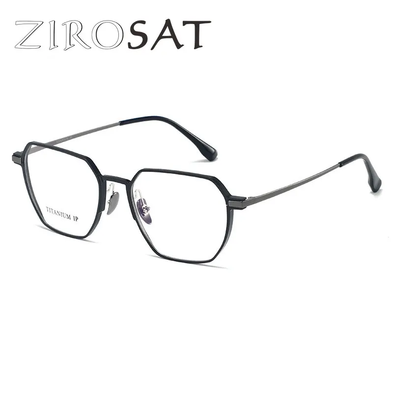 ZIROSAT PZ20226 Optical Glasses Pure Titanium Frame Prescription Eyeglasses Rx Men Glasses for Male Eyewear