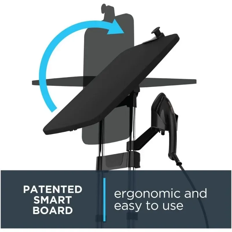 Home.IXEO Steamer for Clothes with Ironing Board 65 Inches 45 Second Heatup, 1 Liter Capacity 1500 Watts Ironing, Portable